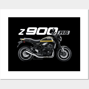 Kawasaki Z900RS 20 green/yellow, sl Posters and Art